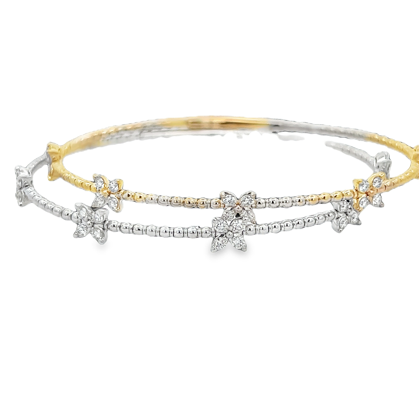 Marquise Diamond Soft Ball Bangle Bracelet