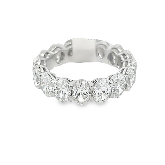Eternity Wedding Band with Oval Diamonds