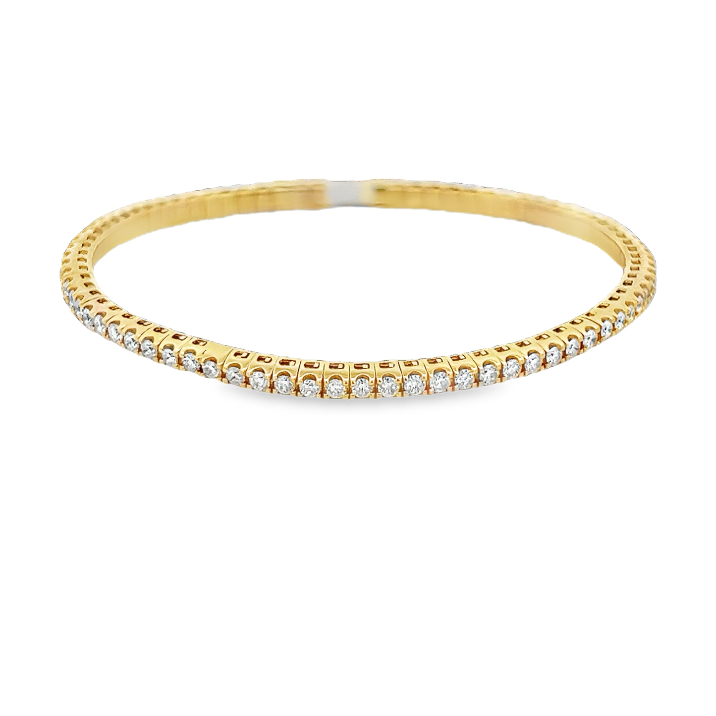 Yellow Gold Diamond Stretchy Bracelet