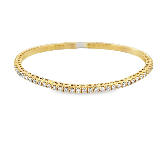 Yellow Gold Diamond Stretchy Bracelet