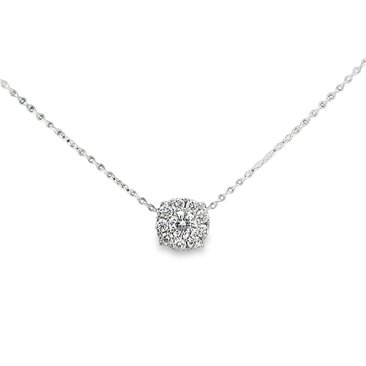 Diamond Cluster Pendant Necklace
