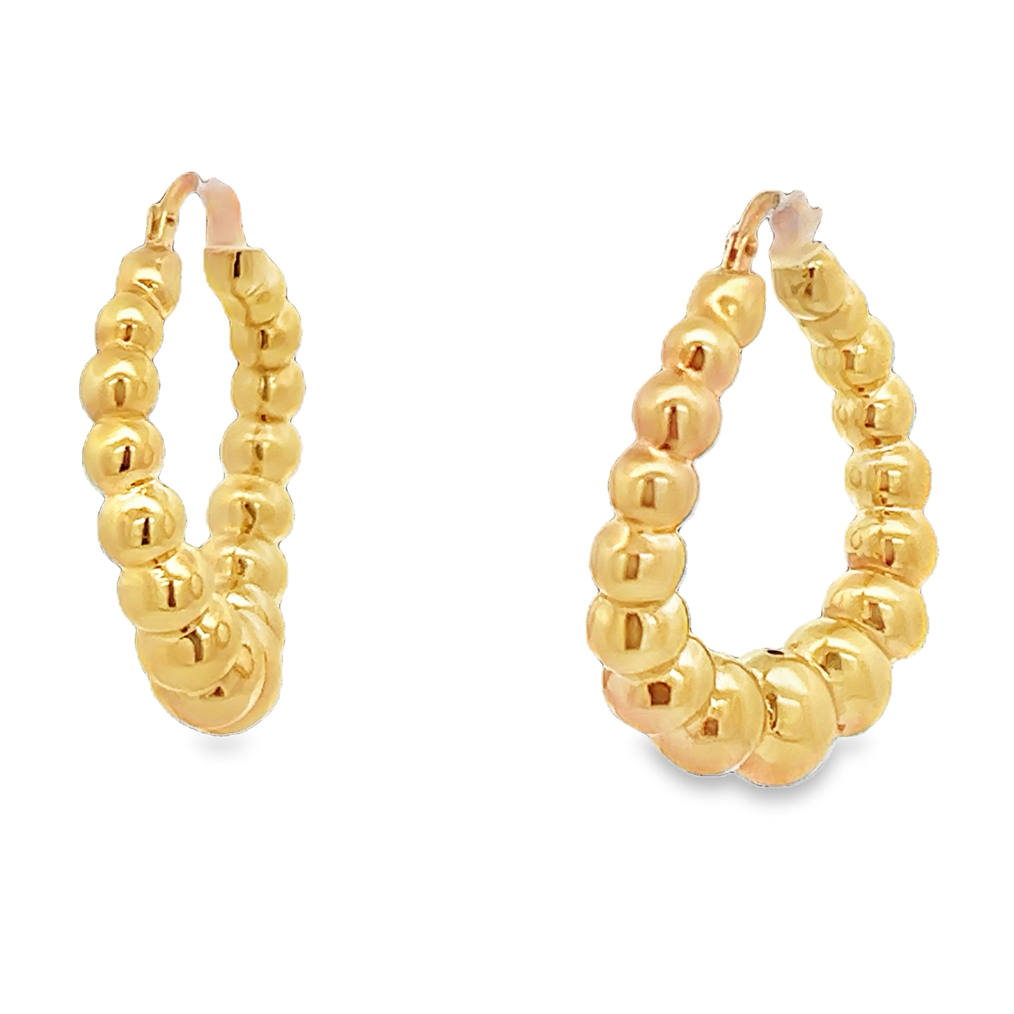 Twisted Ball Hoop Earrings