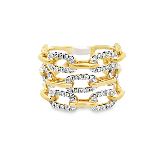 3 Row Link Fashion Ring