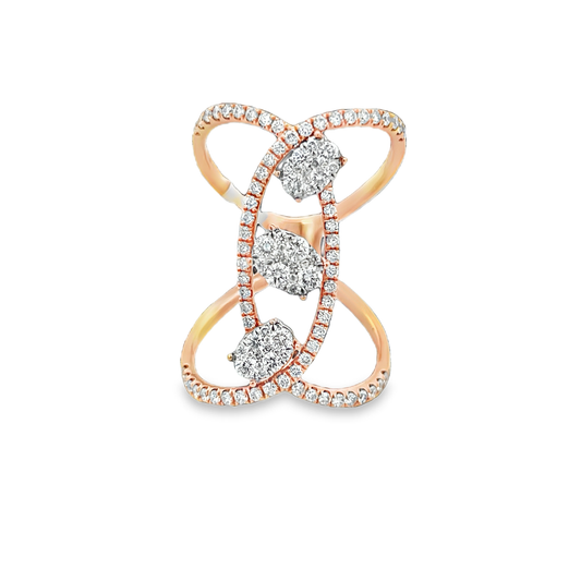 Three Diamond Fashion Ring