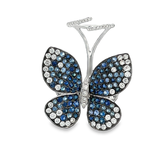 Sapphire Butterfly Fashion Ring