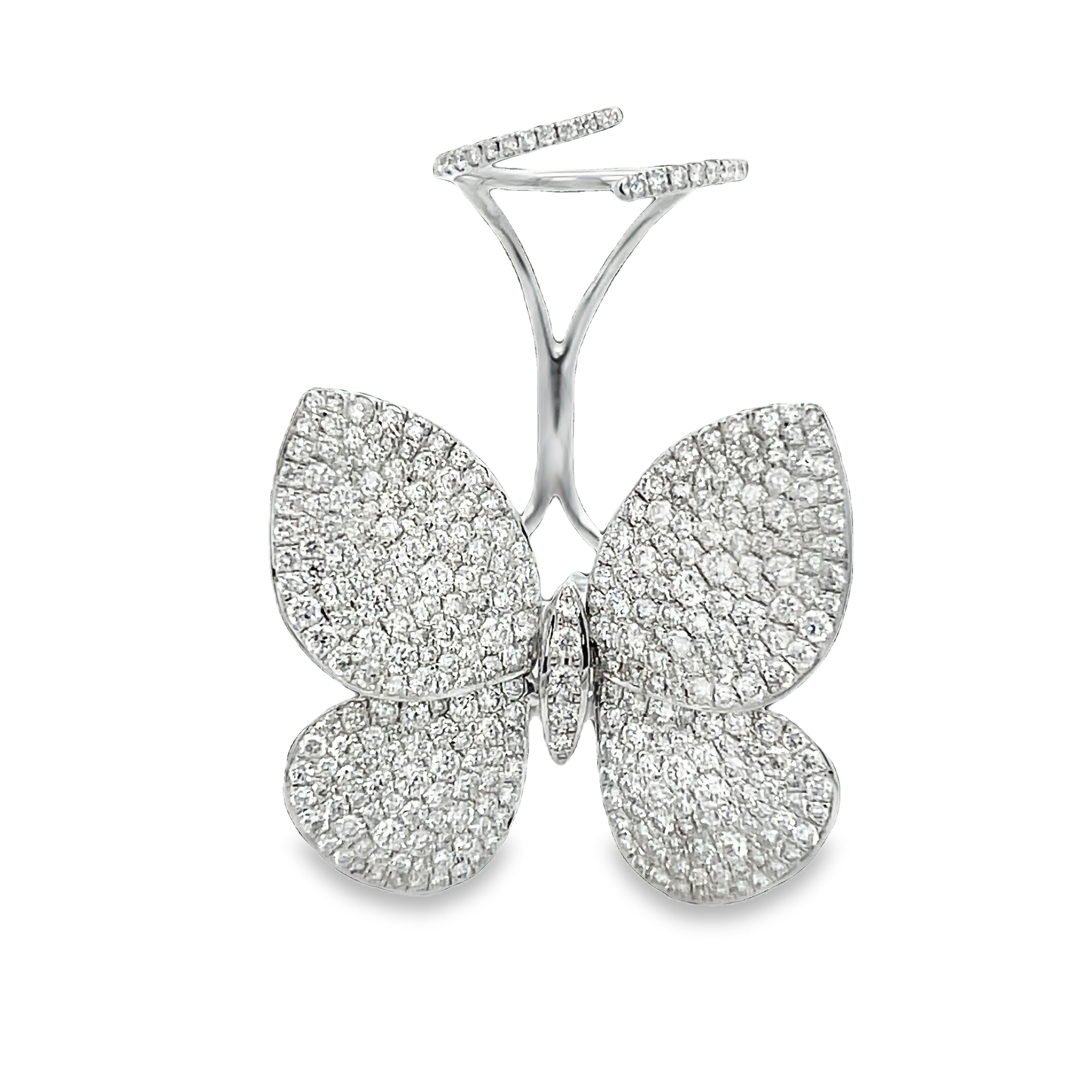 White Butterfly Fashion Ring