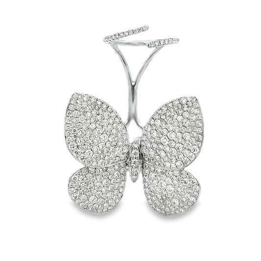 White Butterfly Fashion Ring