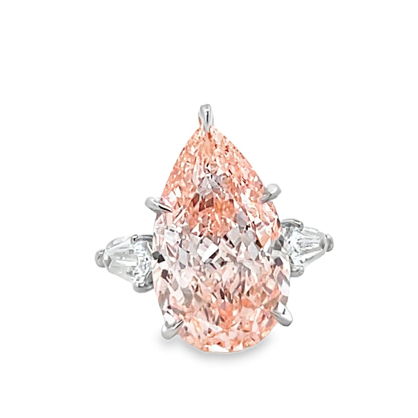 Pear Shape Pink Diamond Engagment Ring