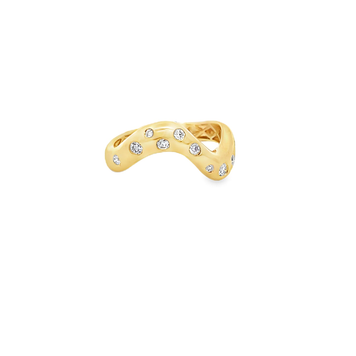 18Kt Fashion Ring With Round Diamonds