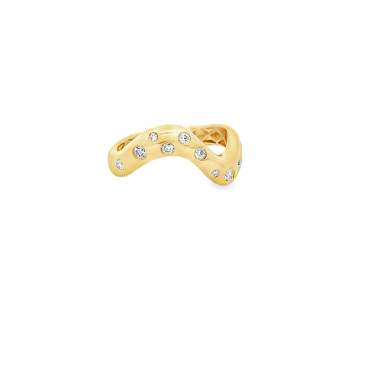 18Kt Fashion Ring With Round Diamonds