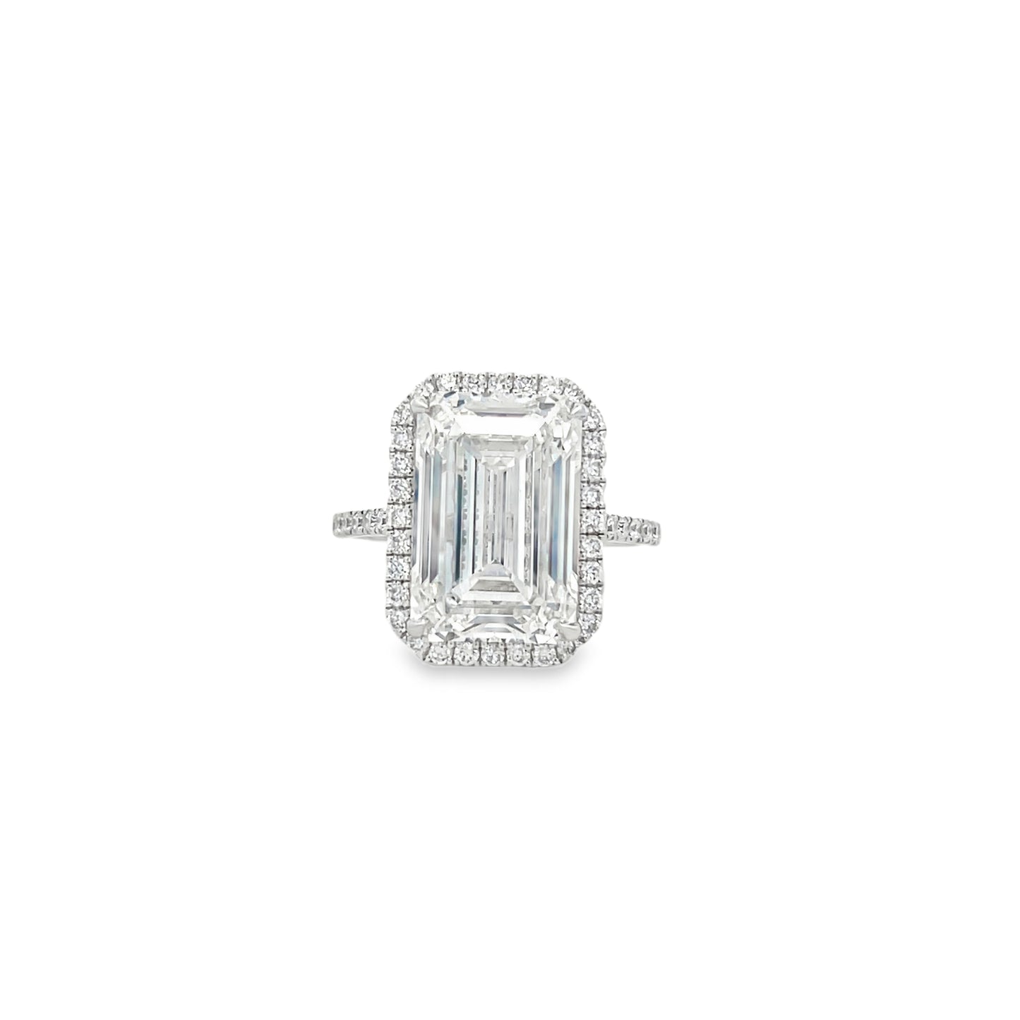 14 Kt WG Emerald Engagement Ring