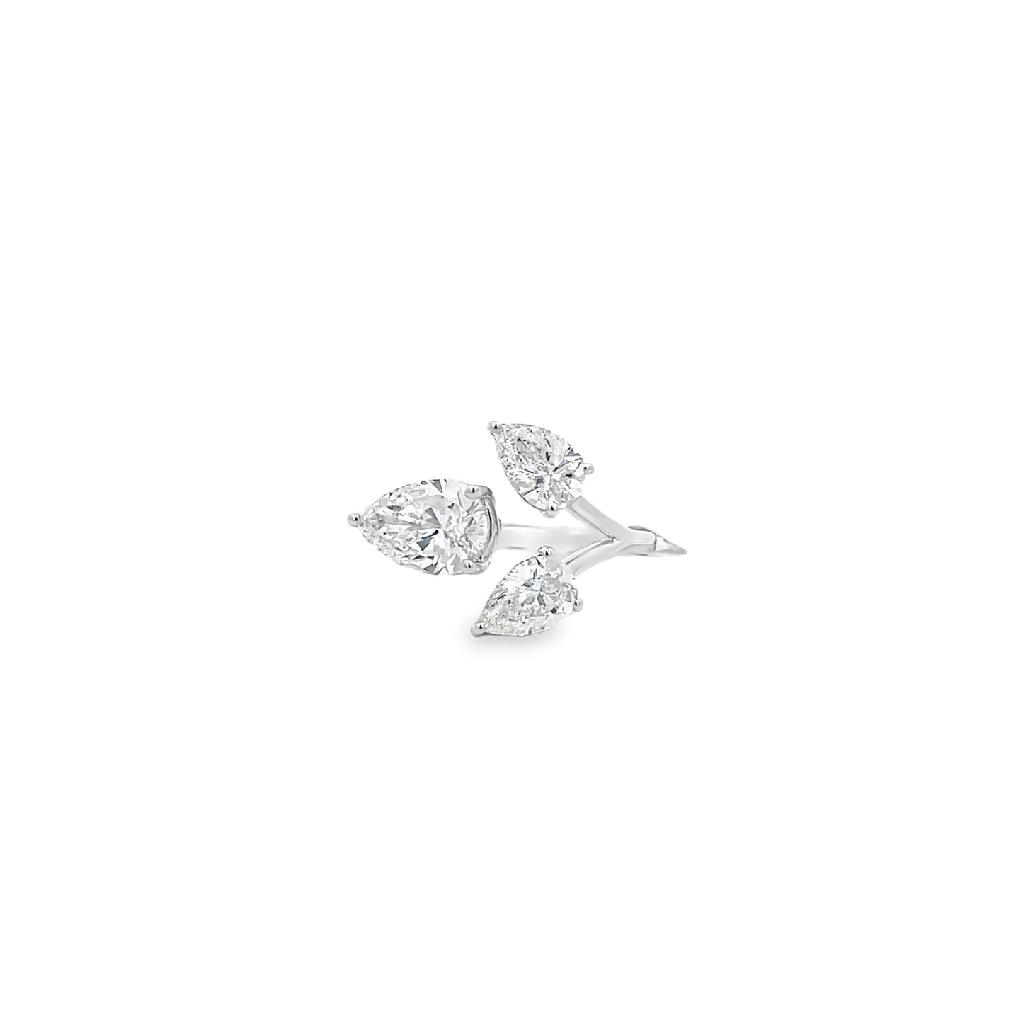 14Kt WG Pear Diamond Fashion Ring