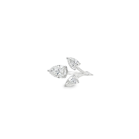 14Kt WG Pear Diamond Fashion Ring