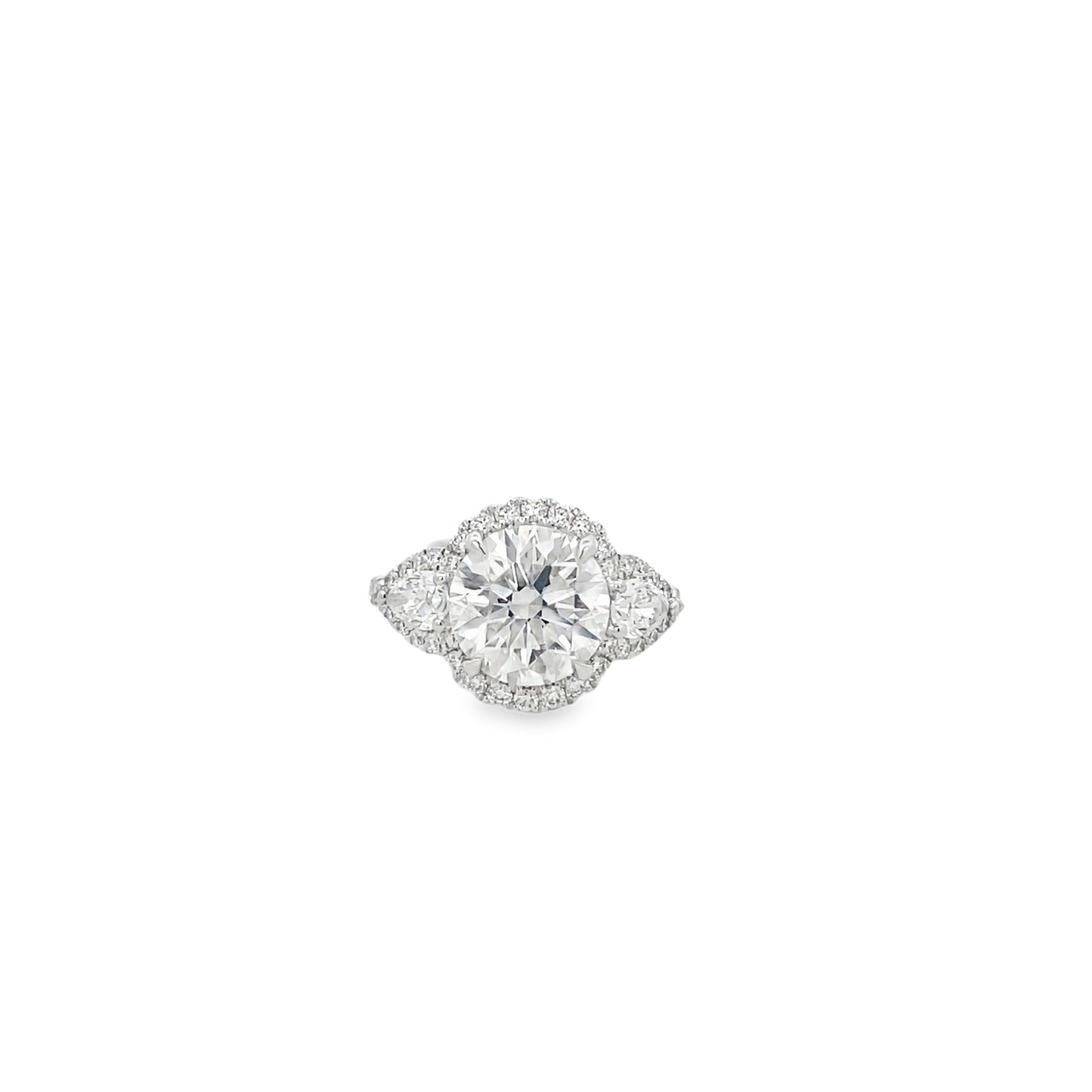 14Kt WG Round Halo Diamond Ring