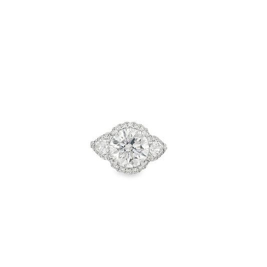14Kt WG Round Halo Diamond Ring
