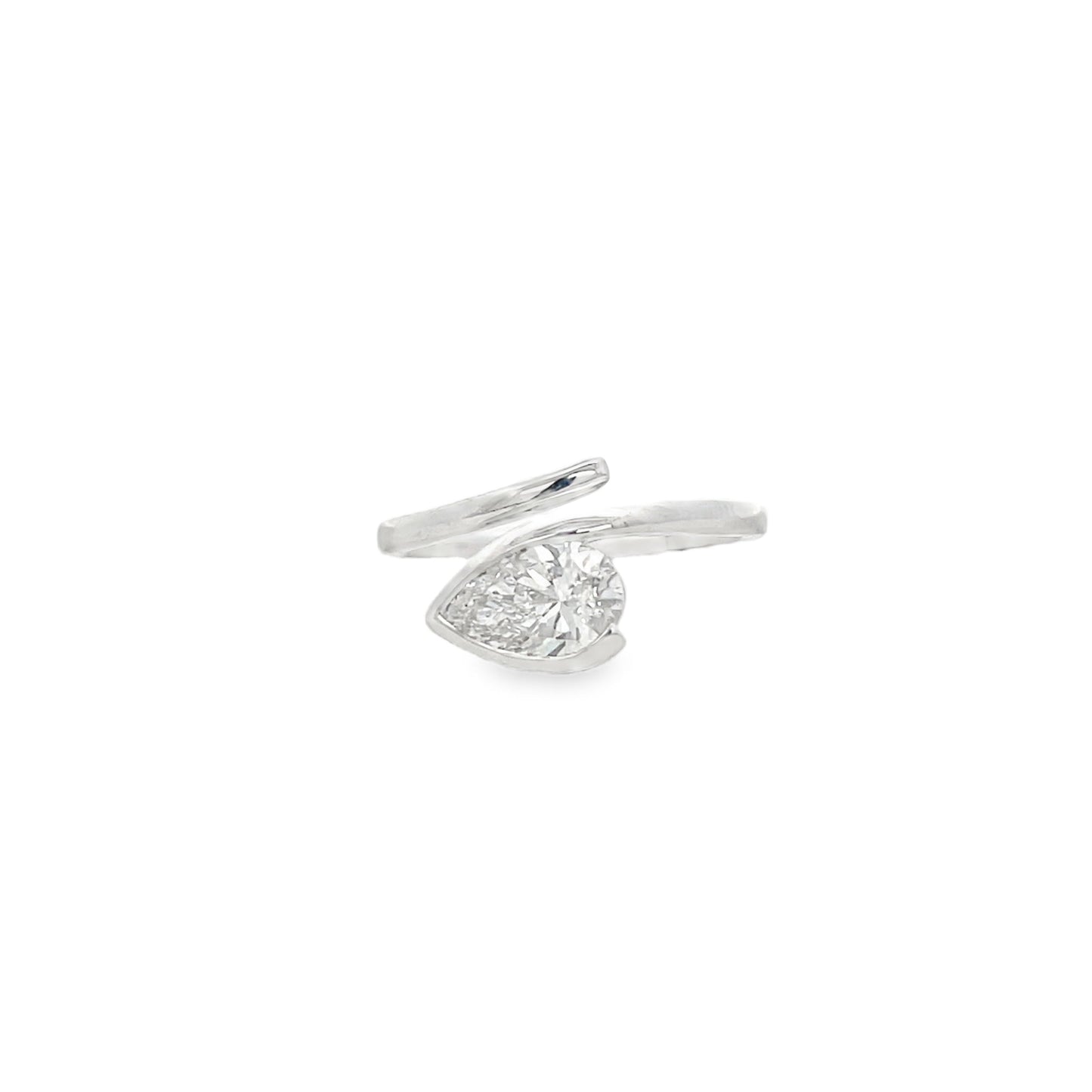 14Kt WG Pear Diamond Fashion Ring