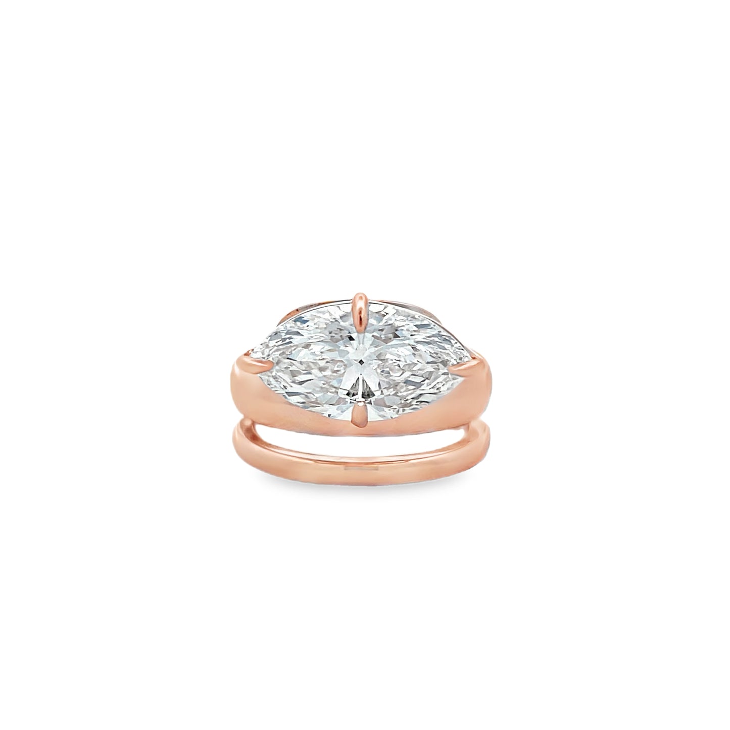 14Kt Rosé Wrap Marquise Fashion Ring