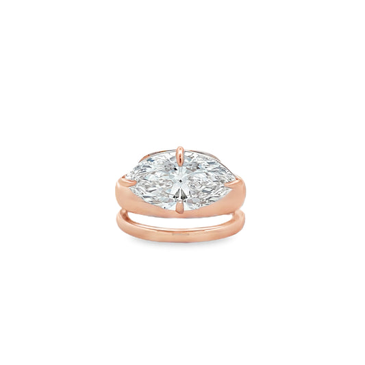 14Kt Rosé Wrap Marquise Fashion Ring