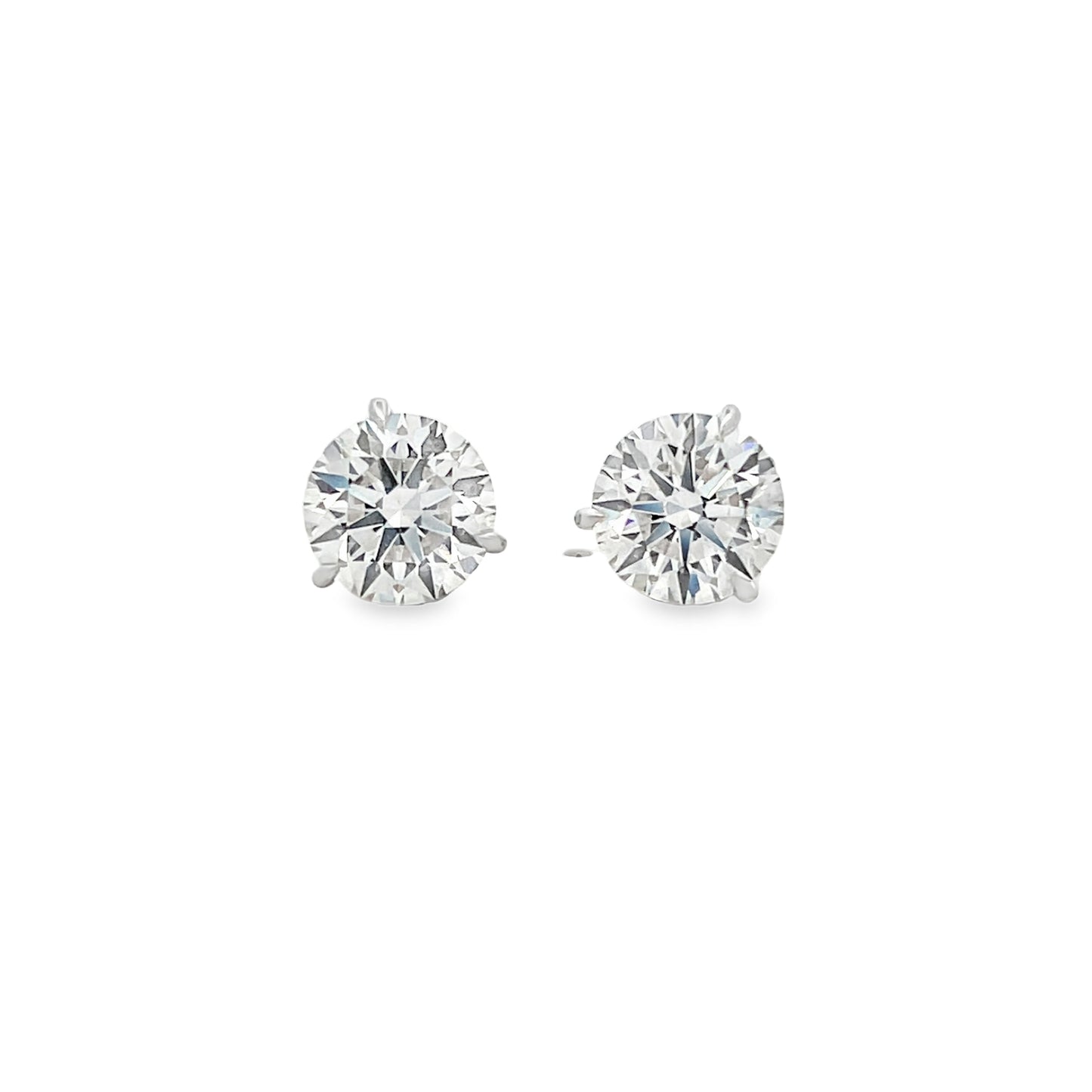 14Kt WG Martini Round Earrings