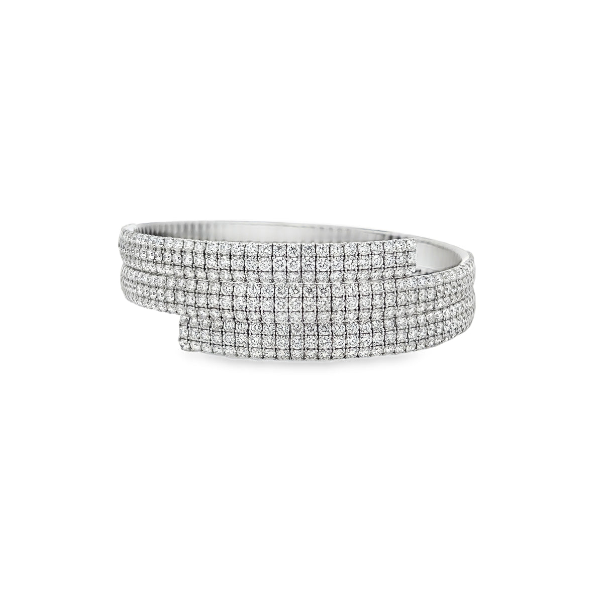 18Kt 3 Row Diamond Wrap Bracelet
