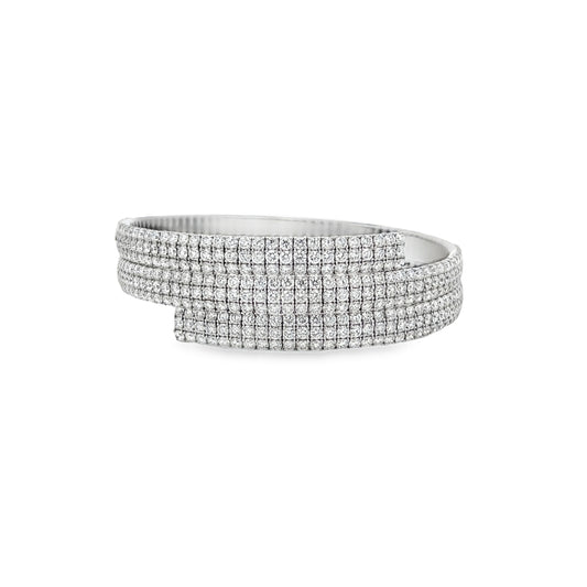 18Kt 3 Row Diamond Wrap Bracelet