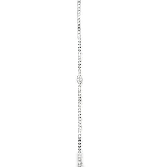 14Kt Oval Diamond Tennis Bracelet