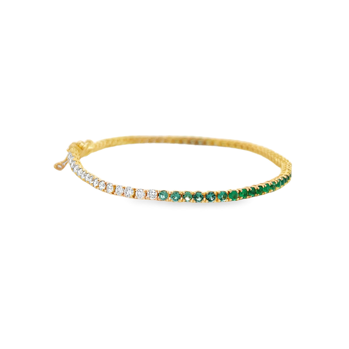 18Kt Multi Stone Rainbow Tennis Bracelet