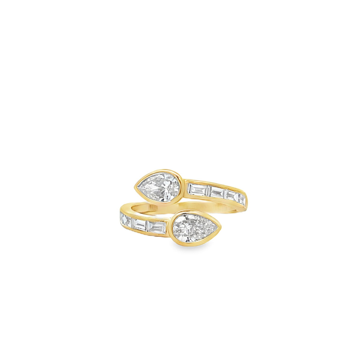 14Kt Diamond Bypass Fashion Ring