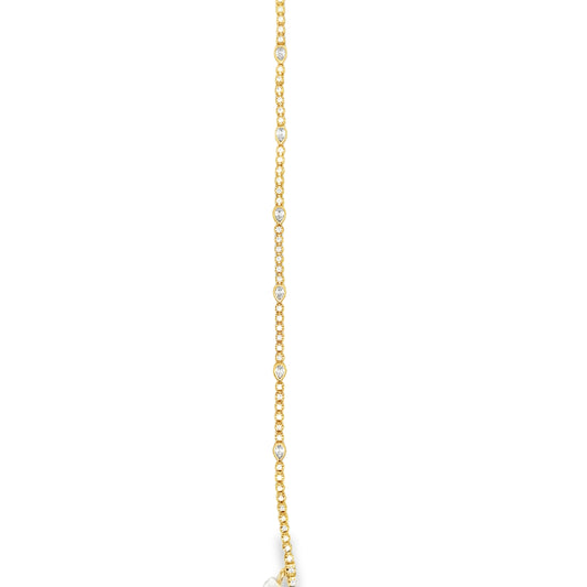 14Kt Various Shapes Diamonds Tennis Bracelet