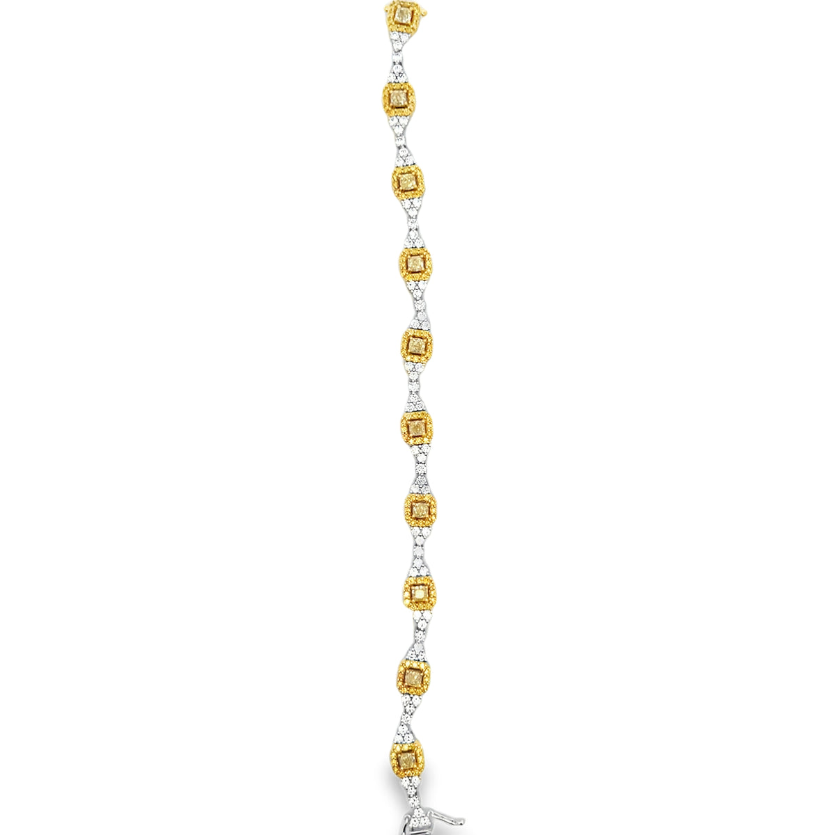 Yellow Cushion Diamond Bracelet