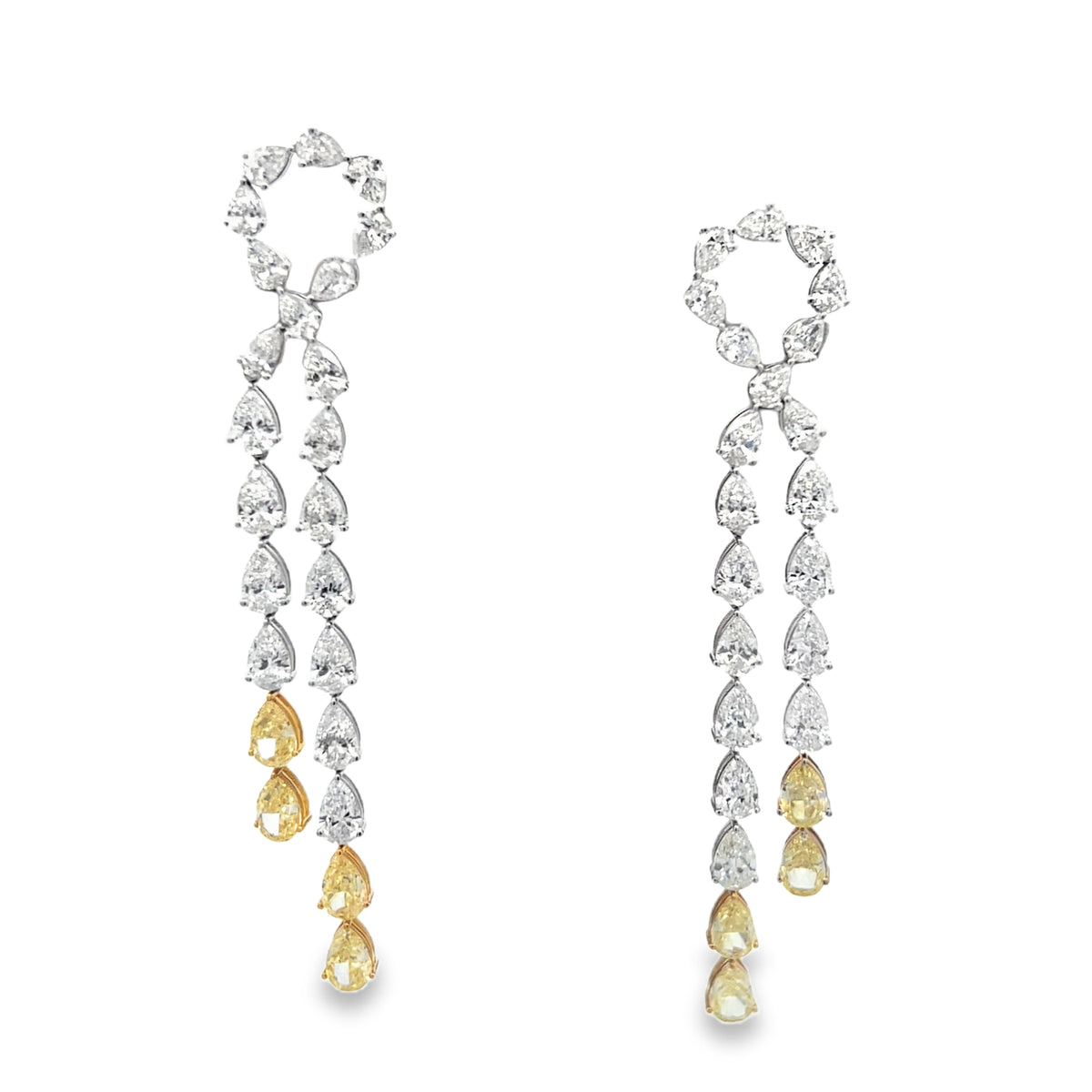 W&Y 14Kt Pear Shape Diamond Earrings