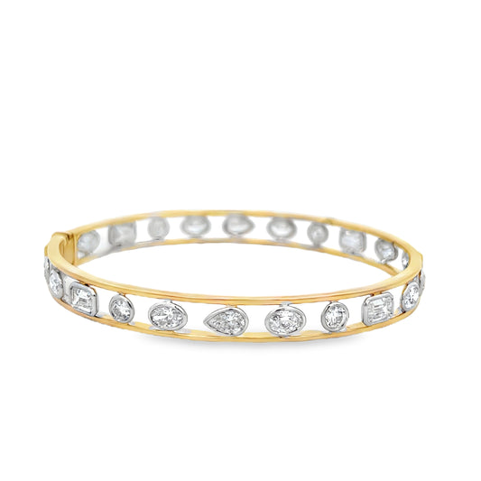 14Kt Diamond Bangle Bracelet