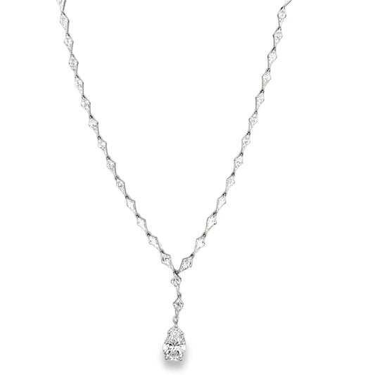 14Kt Pear Diamond Necklace
