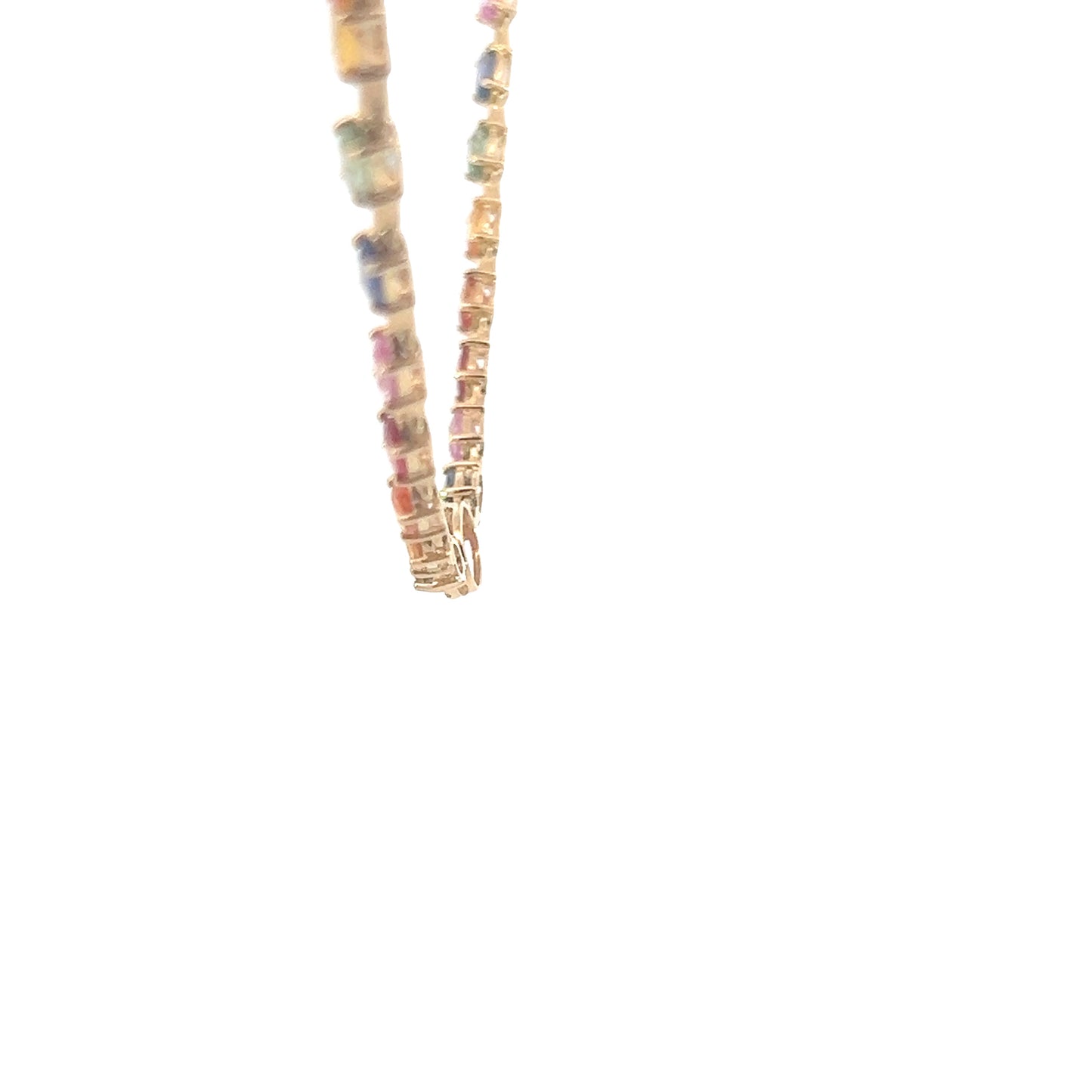 Rainbow Sapphire & Diamond Necklace