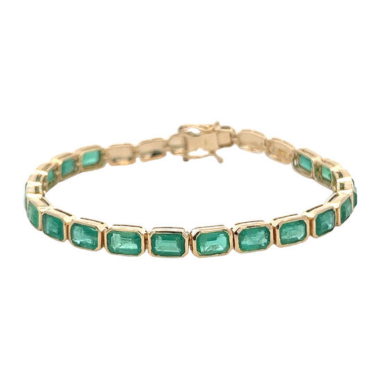 Bezeled Emerald Bracelet