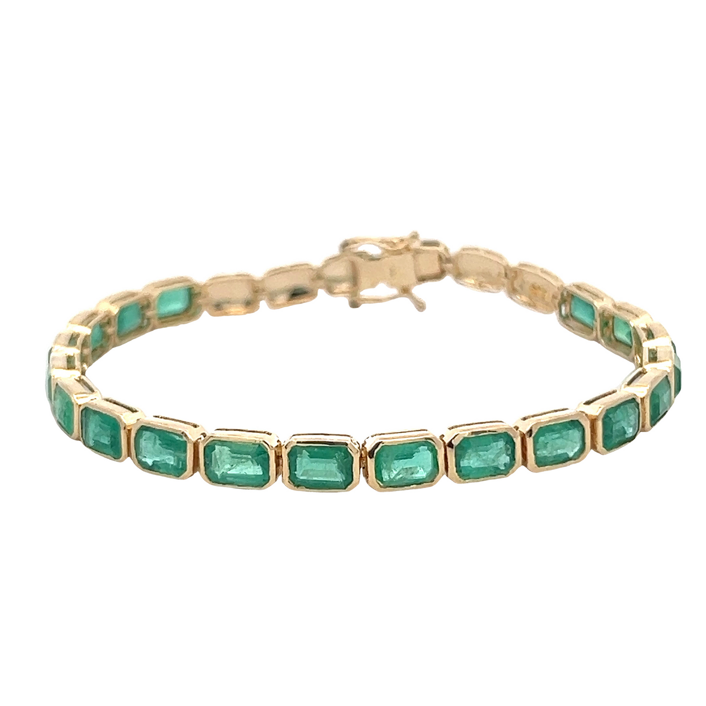 Bezeled Emerald Bracelet