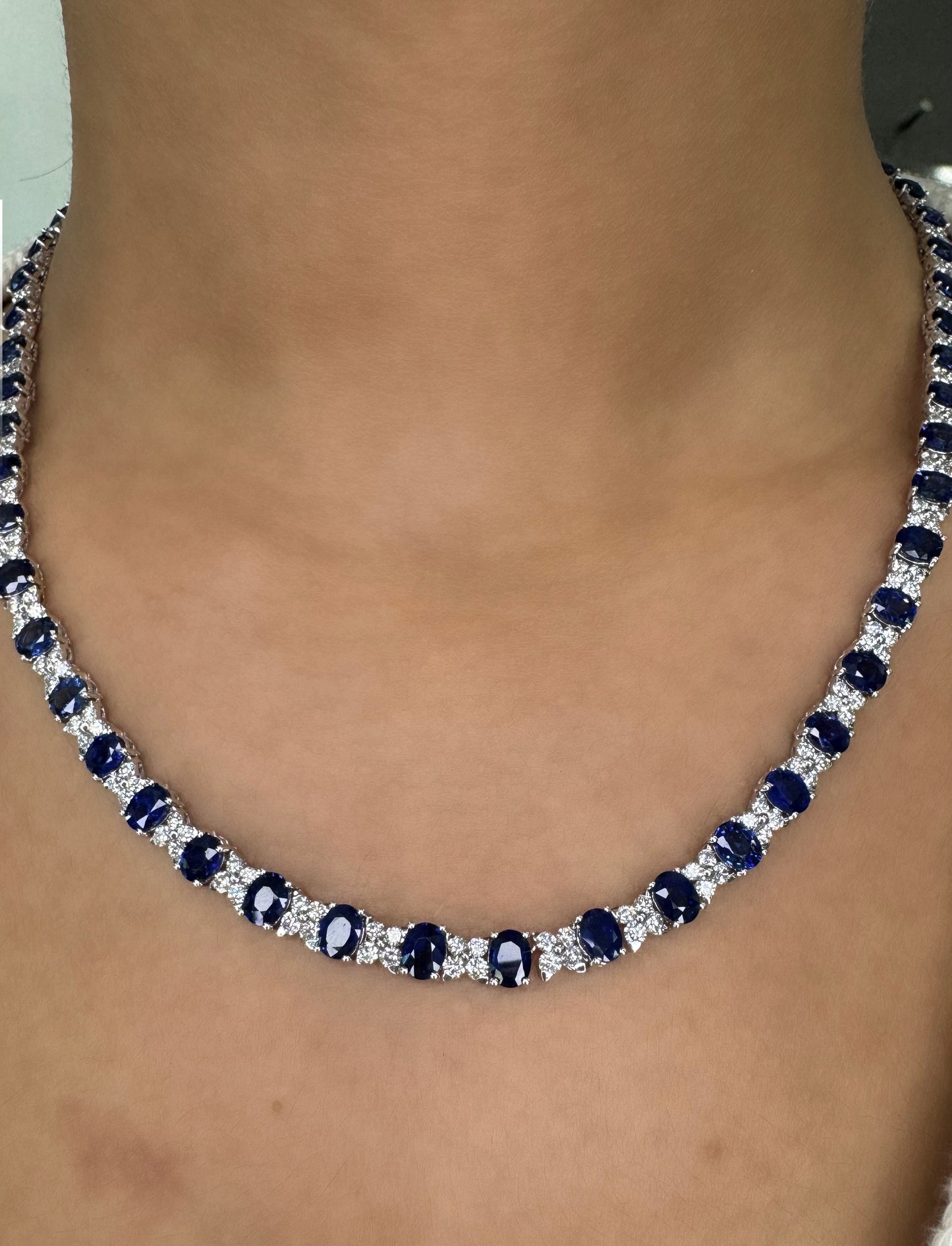 Sapphire and Diamond Necklace