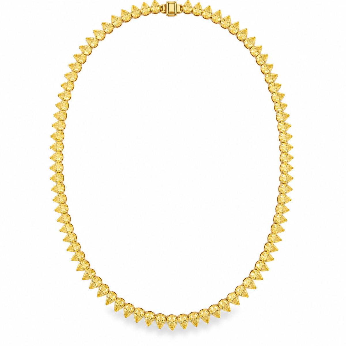 14Kt Yellow Pear Shape Diamond Necklace