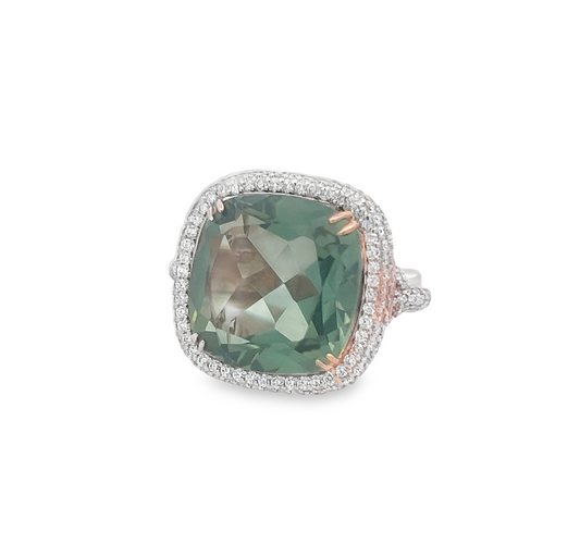 Elegant Green Amethyst Ring