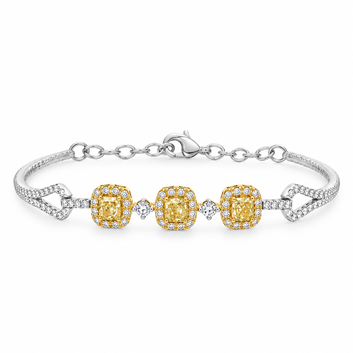 W&Y 18Kt Diamond Halo Bracelet