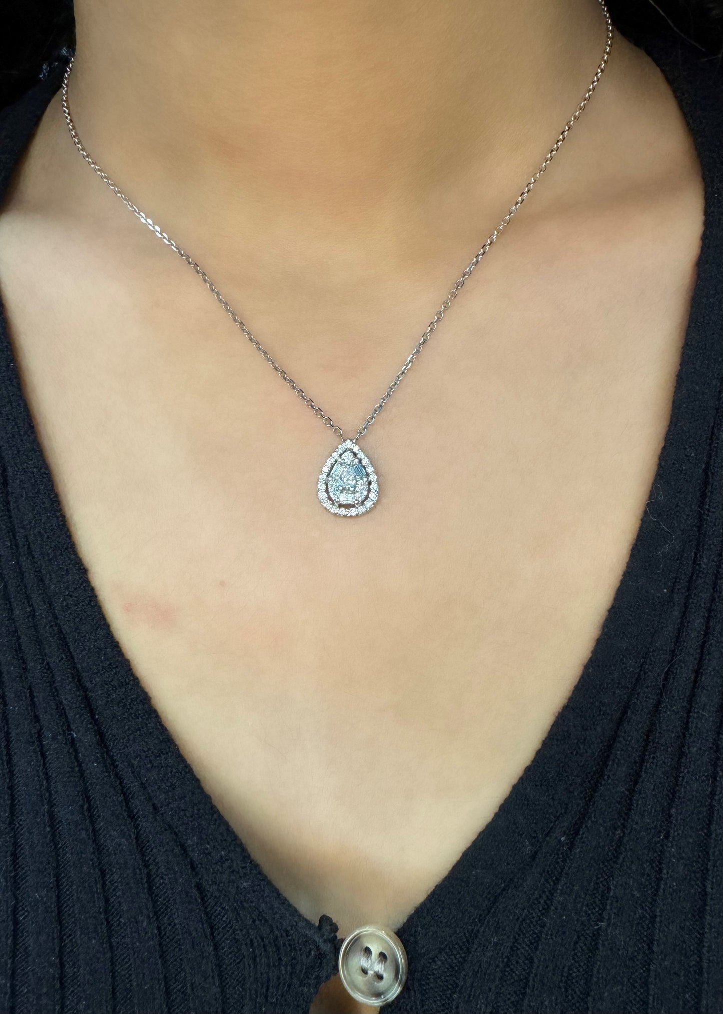 Diamond Pear Shape Necklace