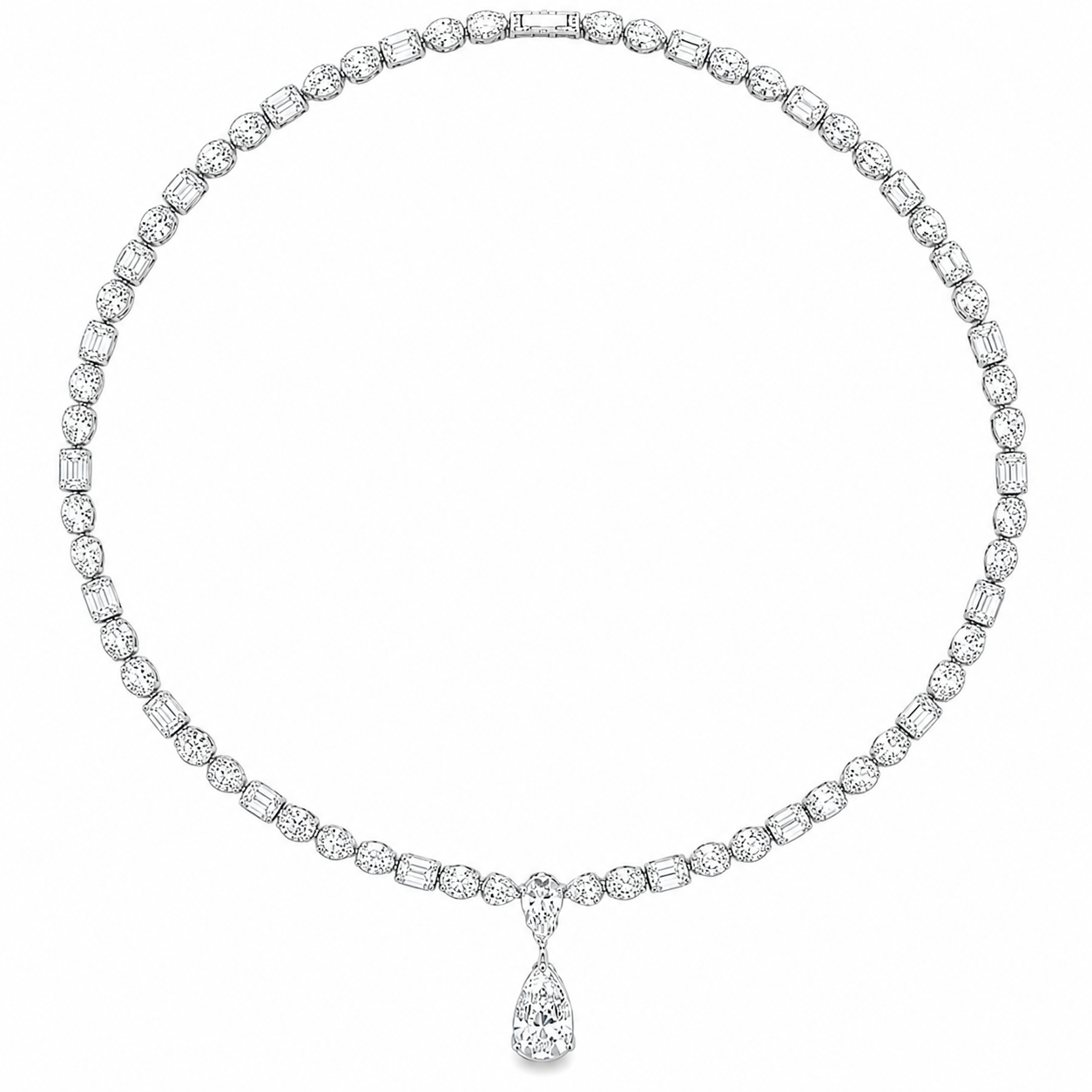 14Kt WG Diamond Necklace Length 16"