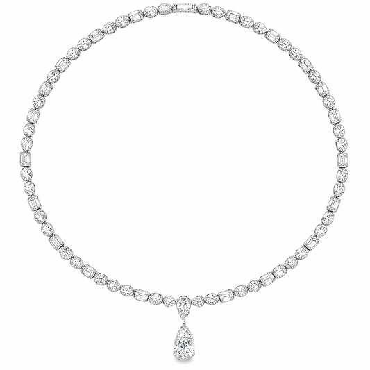 14Kt WG Diamond Necklace Length 16"