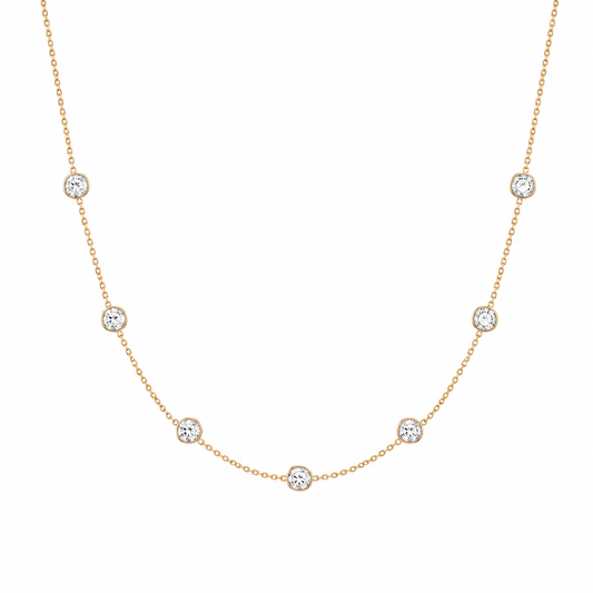 18Kt Gold Diamonds By The Yard Necklace
