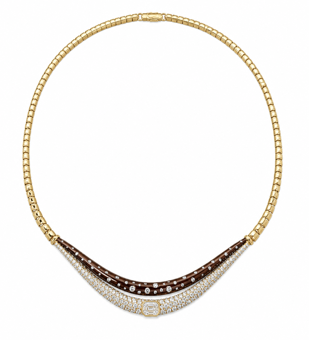 18Kt Gold Chevron Necklace