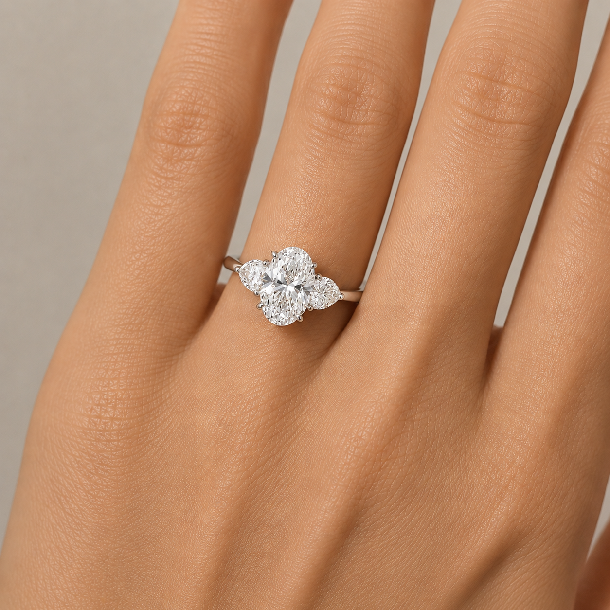 3 Stone Diamond Engagement Ring