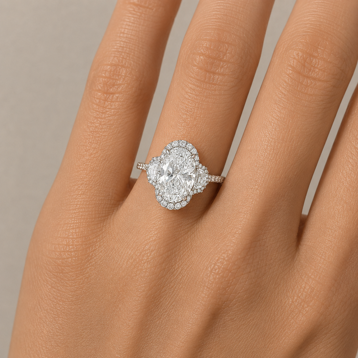 3 Stone Diamond Engagement Ring