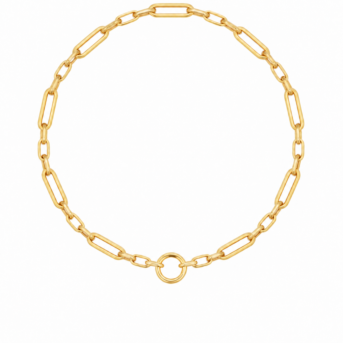 14Kt YG Paperclip Chain Length 17.5"