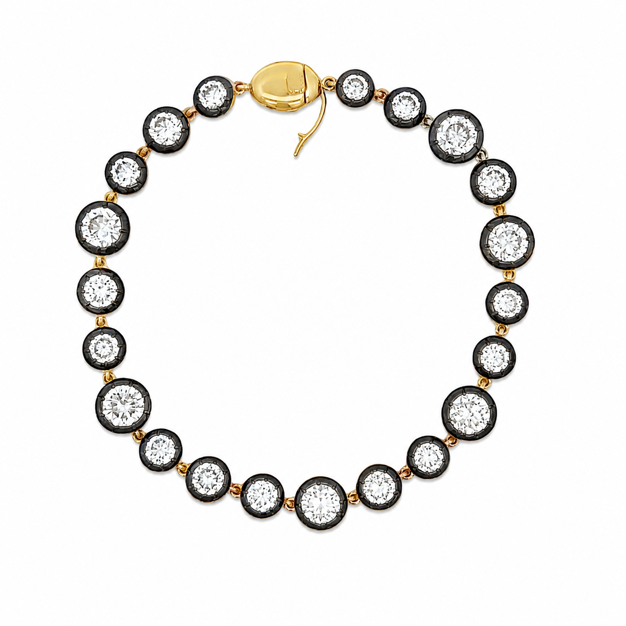 14Kt Round Diamond Geogian Bracelet