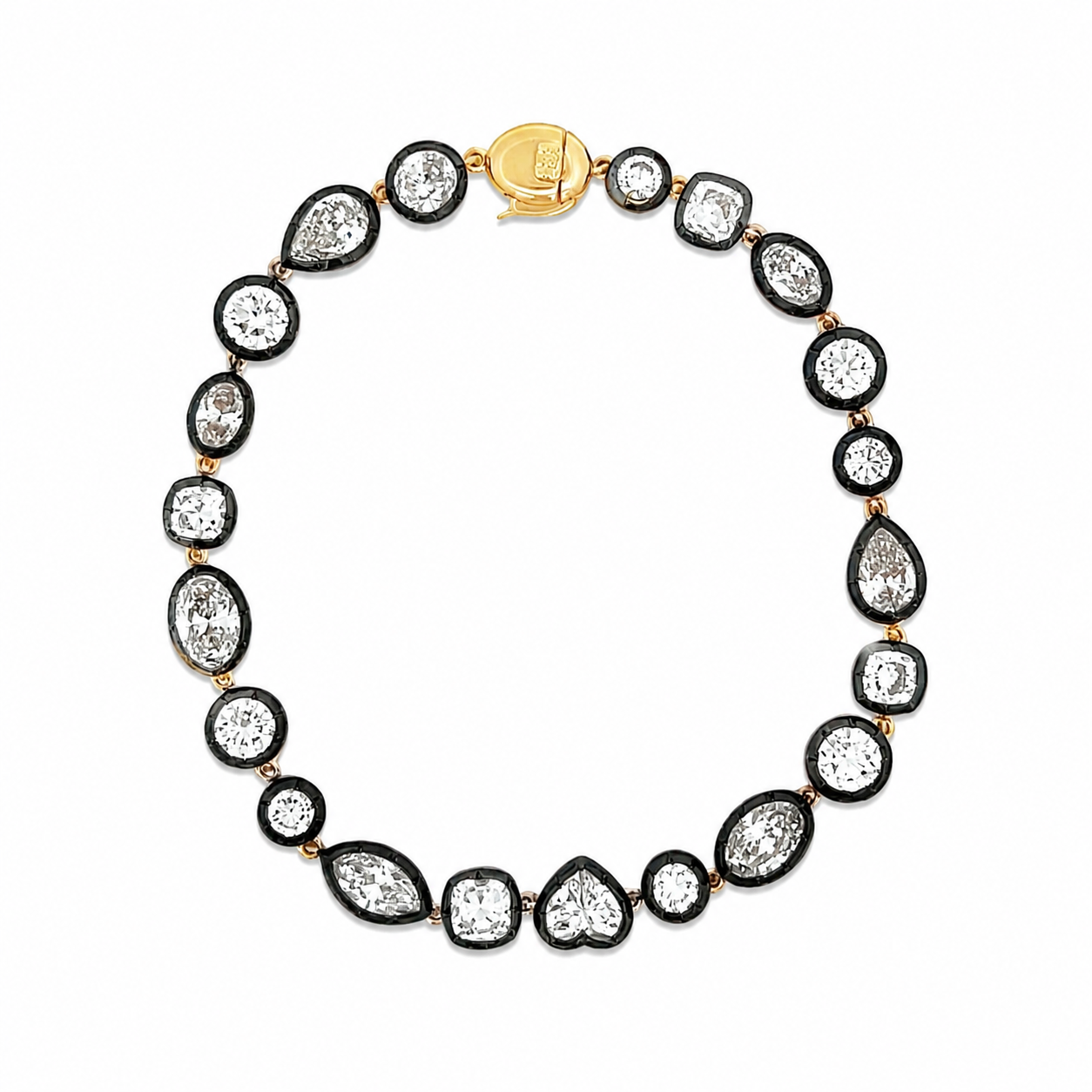 14Kt Various Diamonds Geogian Bracelet